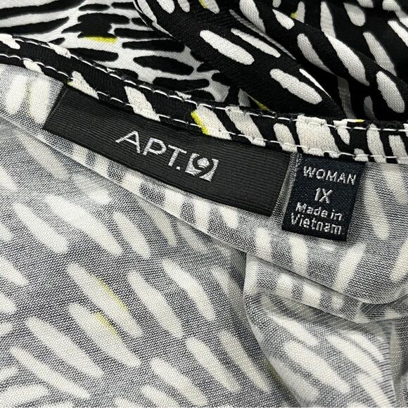 Apt. 9 Black and White Sheath floral plus size Dress size 1X - Picture 11 of 15